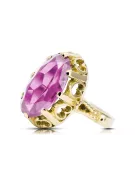 Ring Amethyst 14 Karat Gelbgold Vintage Stil vrc134y